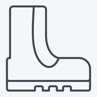 Icon Army Shoe. related to Military And Army symbol. line style. simple design illustration vector