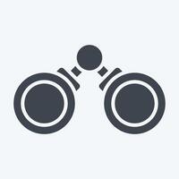 Icon Binocular. related to Military And Army symbol. glyph style. simple design illustration vector