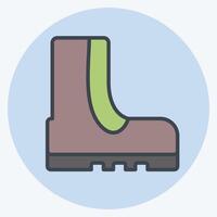 Icon Army Shoe. related to Military And Army symbol. color mate style. simple design illustration vector