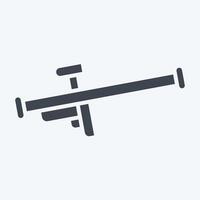 Icon Weapon. related to Military And Army symbol. glyph style. simple design illustration vector