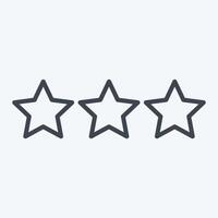 Icon Star Rank. related to Military And Army symbol. line style. simple design illustration vector
