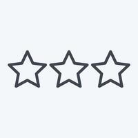 Icon Star Rank. related to Military And Army symbol. line style. simple design illustration vector