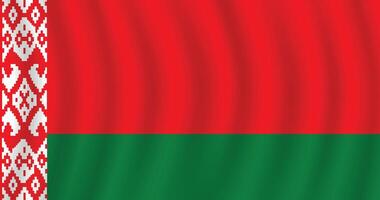 Flat Illustration of Belarus national flag. Belarus flag design. Belarus Wave flag. vector