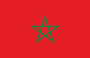 Flat Illustration of Morocco national flag. Morocco flag design. vector