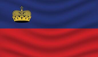 plano ilustración de Liechtenstein nacional bandera. Liechtenstein bandera diseño. Liechtenstein ola bandera. vector
