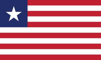 Flat Illustration of Liberia national flag. Liberia flag design. vector