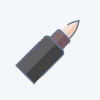 Icon Bullet. related to Military And Army symbol. doodle style. simple design illustration vector