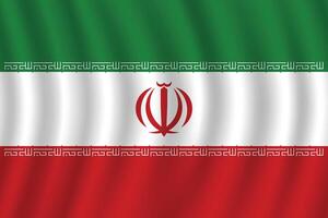Flat Illustration of the Iran national flag. Iran flag design. Iran wave flag. vector