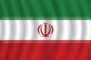 Flat Illustration of the Iran national flag. Iran flag design. Iran wave flag. vector