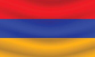 Flat Illustration of the Armenia flag. Armenia national flag design. Armenia wave flag. vector