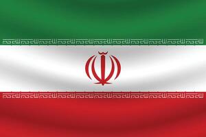 Flat Illustration of the Iran national flag. Iran flag design. Iran wave flag. vector