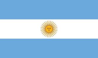 Flat Illustration of Argentina flag. Argentina national flag design. vector