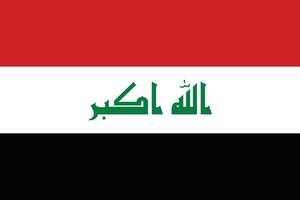 Flat Illustration of the Iraq national flag. Iraq national flag design. vector