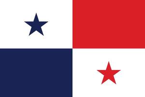 Flat Illustration of Panama flag. Panama national flag design. vector