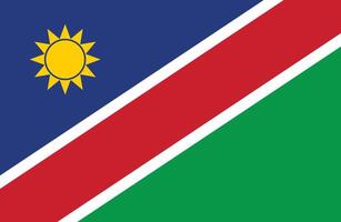 Flat Illustration of Namibia national flag. Namibia flag design. vector