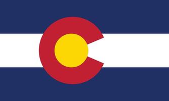 Flat Illustration of Colorado state flag. Colorado flag design. vector