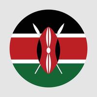 Kenya national flag vector icon design. Kenya circle flag. Round of Kenya flag.