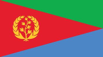 plano ilustración de eritrea nacional bandera. eritrea bandera diseño. vector