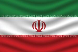 Flat Illustration of the Iran national flag. Iran flag design. Iran wave flag. vector