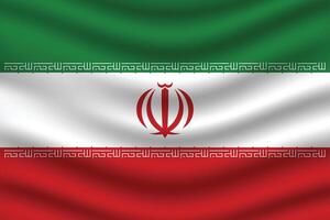 Flat Illustration of the Iran national flag. Iran flag design. Iran wave flag. vector