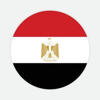 Egypt national flag vector icon design. Egypt circle flag. Round of Egypt flag