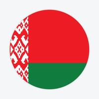 Belarus national flag vector icon design. Belarus circle flag. Round of Belarus flag.