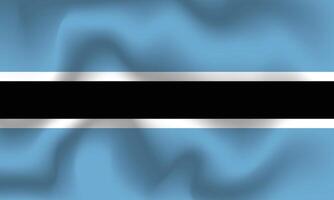 Flat Illustration of Botswana national flag. Botswana flag design. Botswana Wave flag. vector