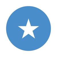 Somalia national flag vector icon design. Somalia circle flag. Round of Somalia flag.