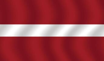 Flat Illustration of Latvia national flag. Latvia flag design. Latvia Wave flag. vector