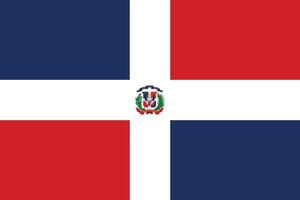plano ilustración de dominicano república nacional bandera. dominicano república bandera diseño. vector