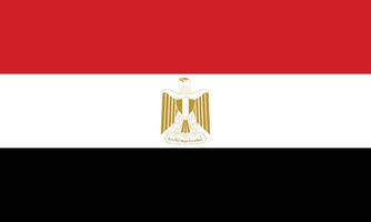 Flat Illustration of the Egypt national flag. Egypt flag design. vector