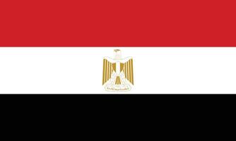 Flat Illustration of the Egypt national flag. Egypt flag design. vector