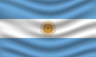 Flat Illustration of Argentina flag. Argentina national flag design. Argentina wave flag. vector