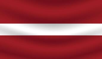 Flat Illustration of Latvia national flag. Latvia flag design. Latvia Wave flag. vector