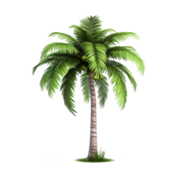AI generated Palm tree isolated on transparent background png