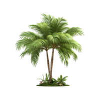 AI generated Palm tree isolated on transparent background png