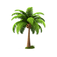 AI generated Palm tree isolated on transparent background png