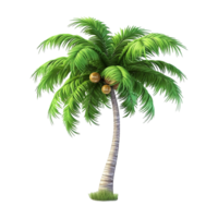 AI generated Palm tree isolated on transparent background png