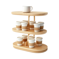 AI generated Coffee shop product stand isolated on transparent background png