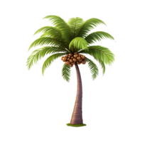 AI generated Palm tree isolated on transparent background png