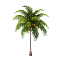 AI generated Palm tree isolated on transparent background png