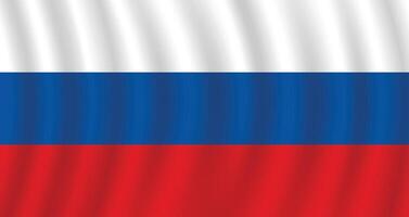 Flat Illustration of the Russian national flag. Russia flag design. Russia Wave flag. vector