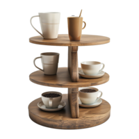 AI generated Coffee shop product stand isolated on transparent background png