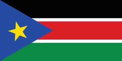 Flat Illustration of South Sudan national flag. South Sudan flag design. vector