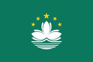 Flat Illustration of Macau flag. Macau national flag design. vector