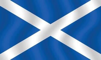 Flat Illustration of Scotland national flag. Scotland flag design. Scotland Wave flag. vector