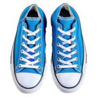 AI generated Blue sneakers shoes isolated on transparent background png