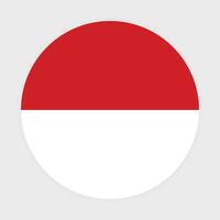 Monaco Monaco flag vector icon design. Monaco circle flag. Round of Monaco flag.