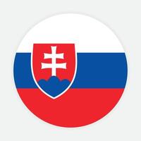 Slovakia national flag vector icon design. Slovakia circle flag. Round of Slovakia flag.