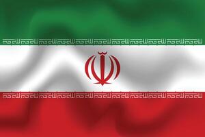 Flat Illustration of the Iran national flag. Iran flag design. Iran wave flag. vector